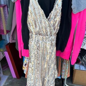 Stunning Sequin Backless Dress